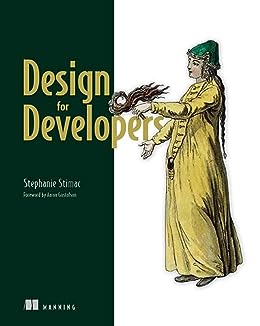 A photo of a book cover titled Design for Developers